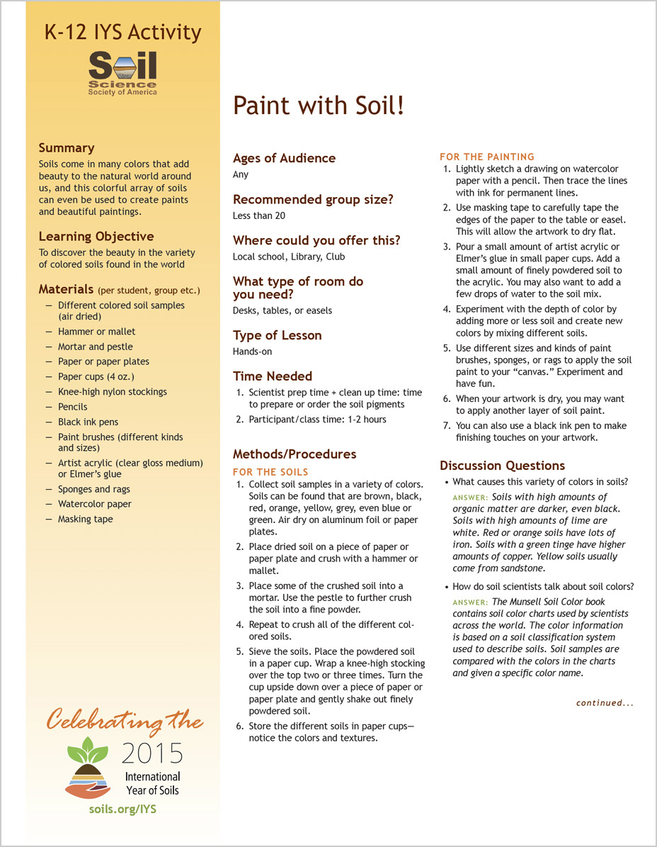 Activity 3 - Soils Painting Cover
